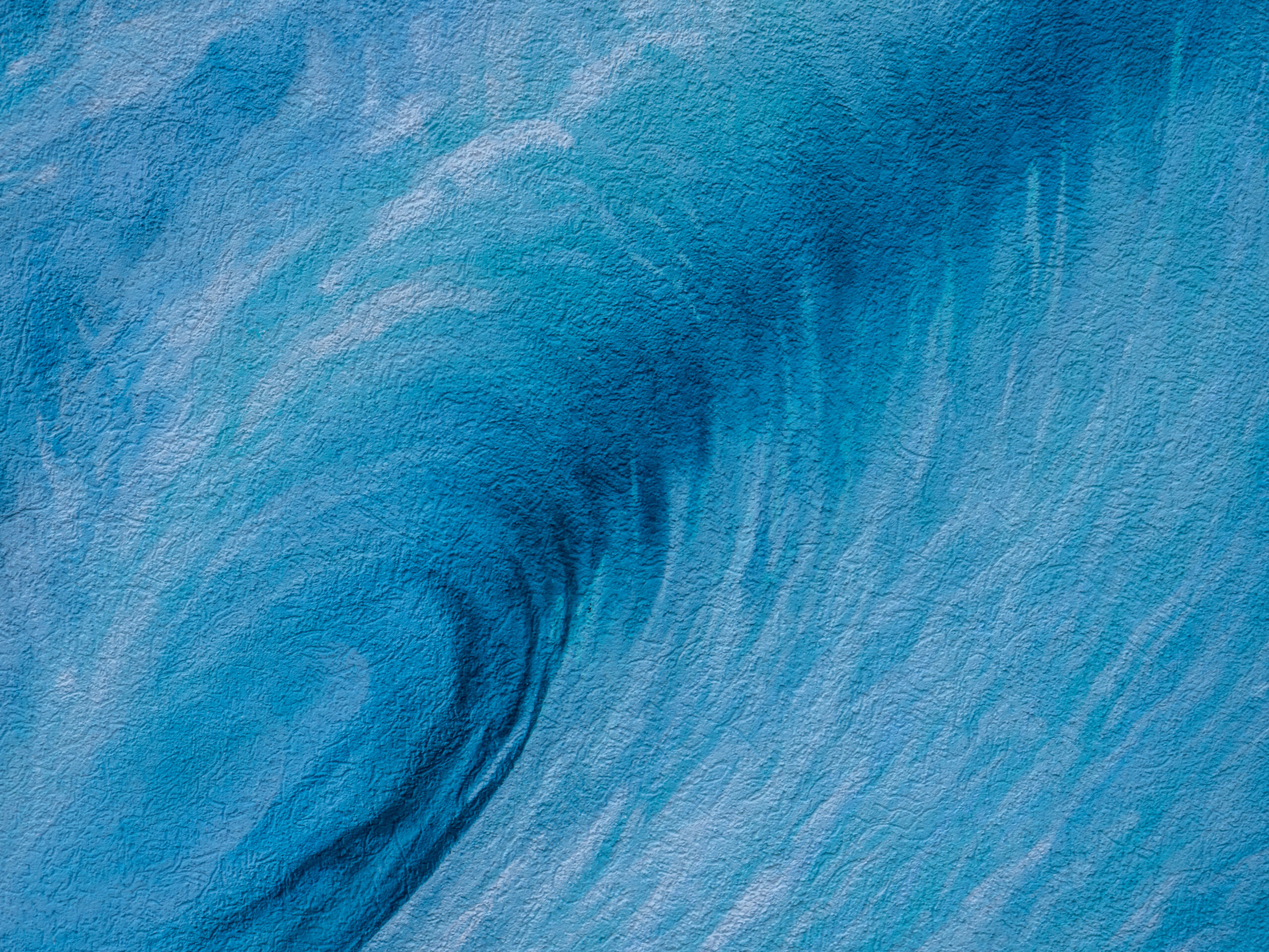 Blauer Strukturputz Welle